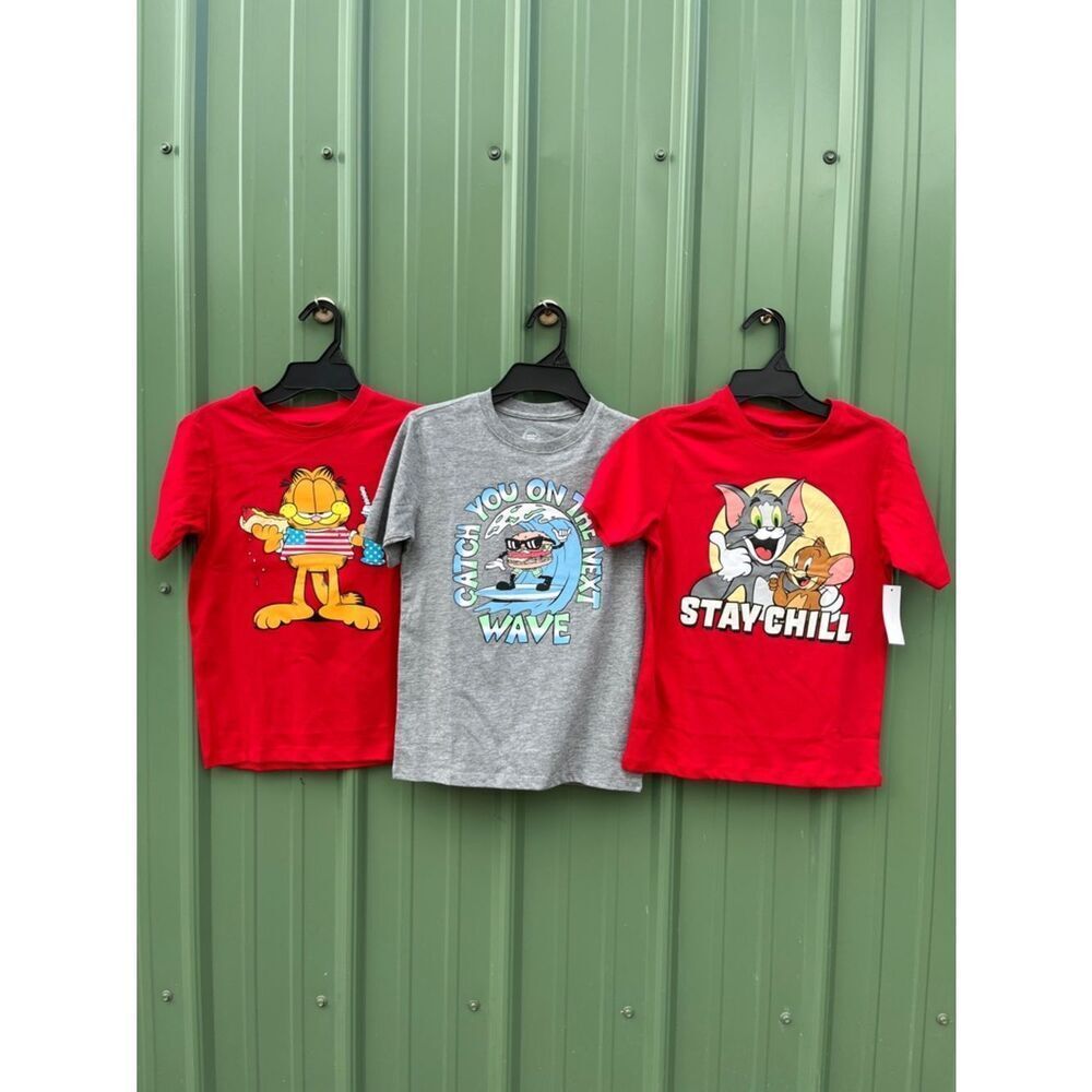 Boys Graphic Short Sleeve T-Shirts 3-Pack Size M